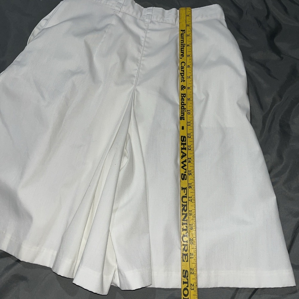 Haband For Her Pants Womens White Wide Leg Culottes Crop Drapey Size 14P Pockets - Picture 12 of 12